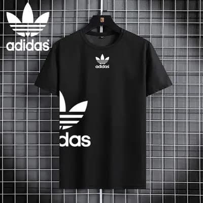 Adidas Black Printed Permium Quality T-Shirt For Men
