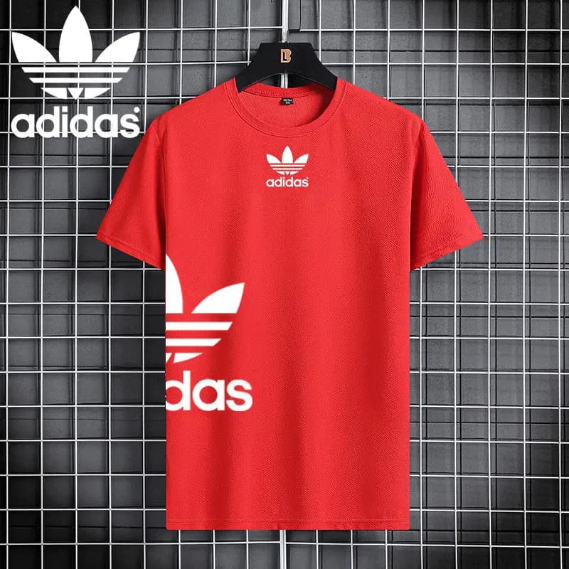 Adidas Red Printed Permium Quality T-Shirt For Men