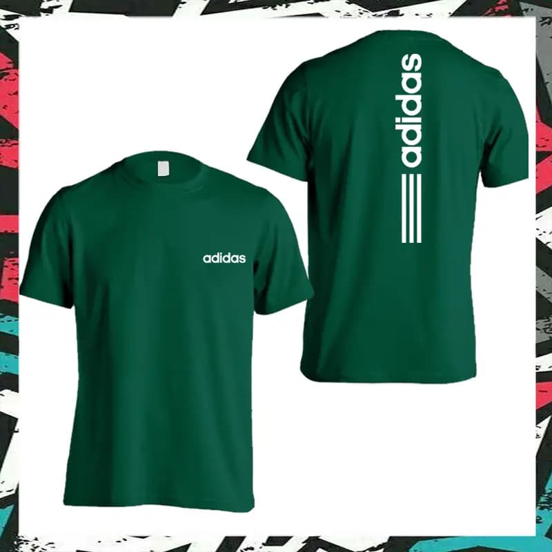Multicolor Adidas Printed Permium Quality T-Shirt For Men