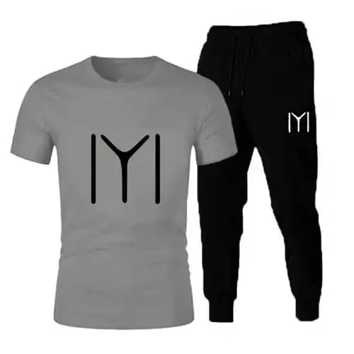 IYI Printed T-Shirt With Trouser Summer Tracksuit For Men