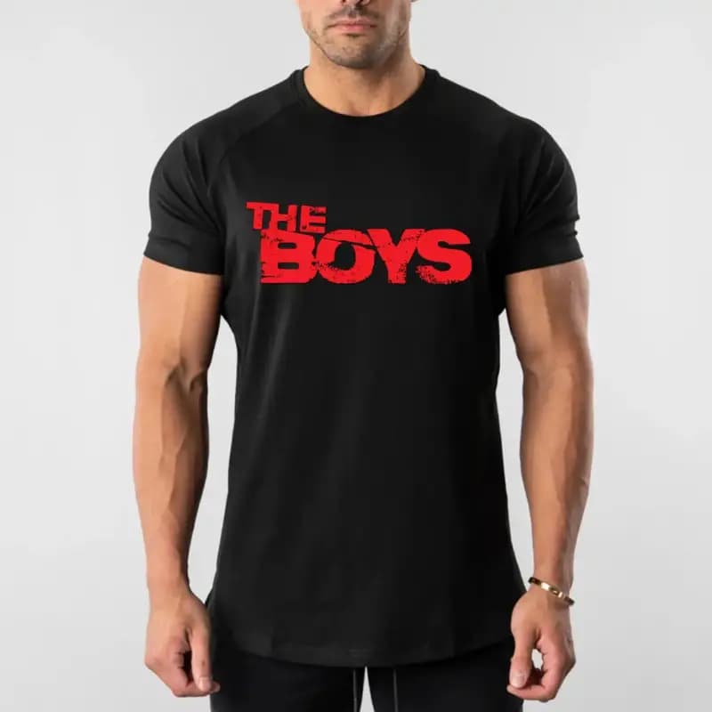 Black Premium Quality The Boys Printed T-Shirt For Men