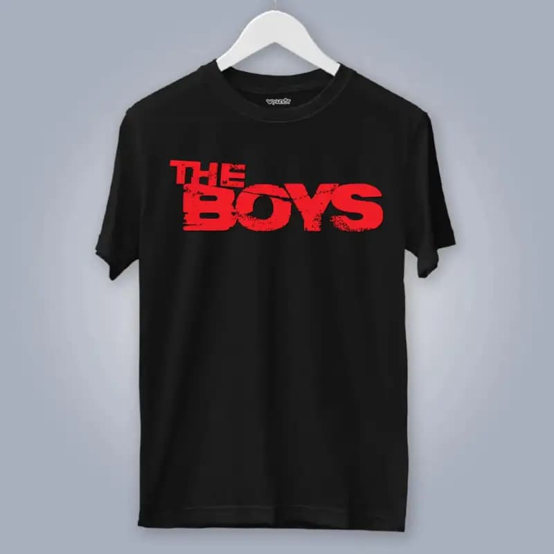 Black Premium Quality The Boys Printed T-Shirt For Men