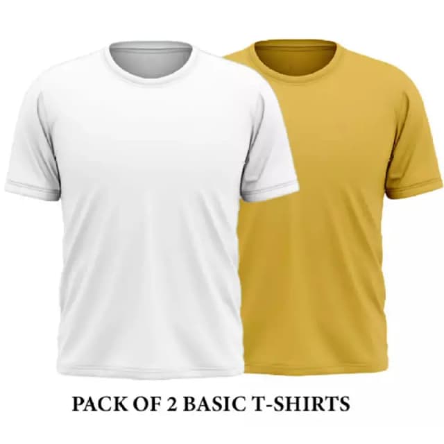 Pack of 2 Basic Round Neck T-Shirt For Men