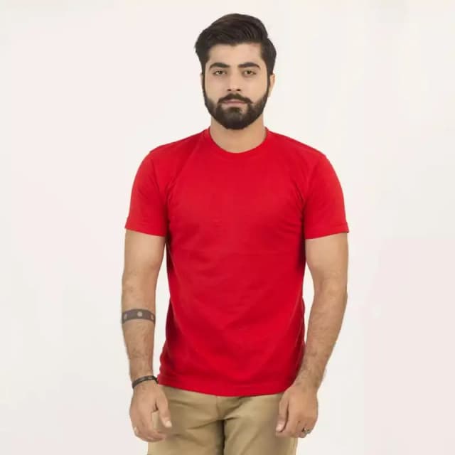 Red Basic T-Shirt For Men