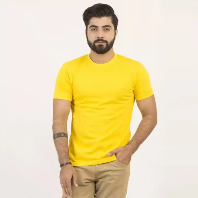 Basic White Round Neck Best Quality T-Shirt For Men