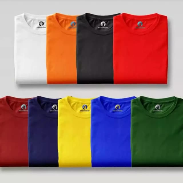 Pack of 9 Basic Round Neck Polyester T-Shirt For Men