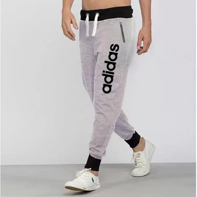 Grey Adidas Summer Stylish Different Printed Trouser For Men