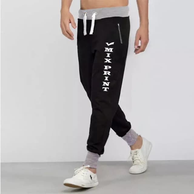 Black Summer Stylish Different Printed Trouser For Men
