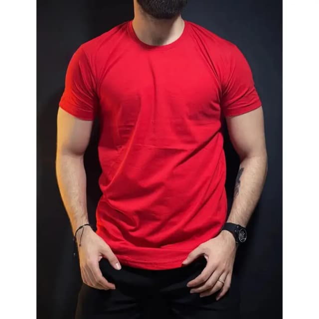 Men's Plain T-Shirt Red