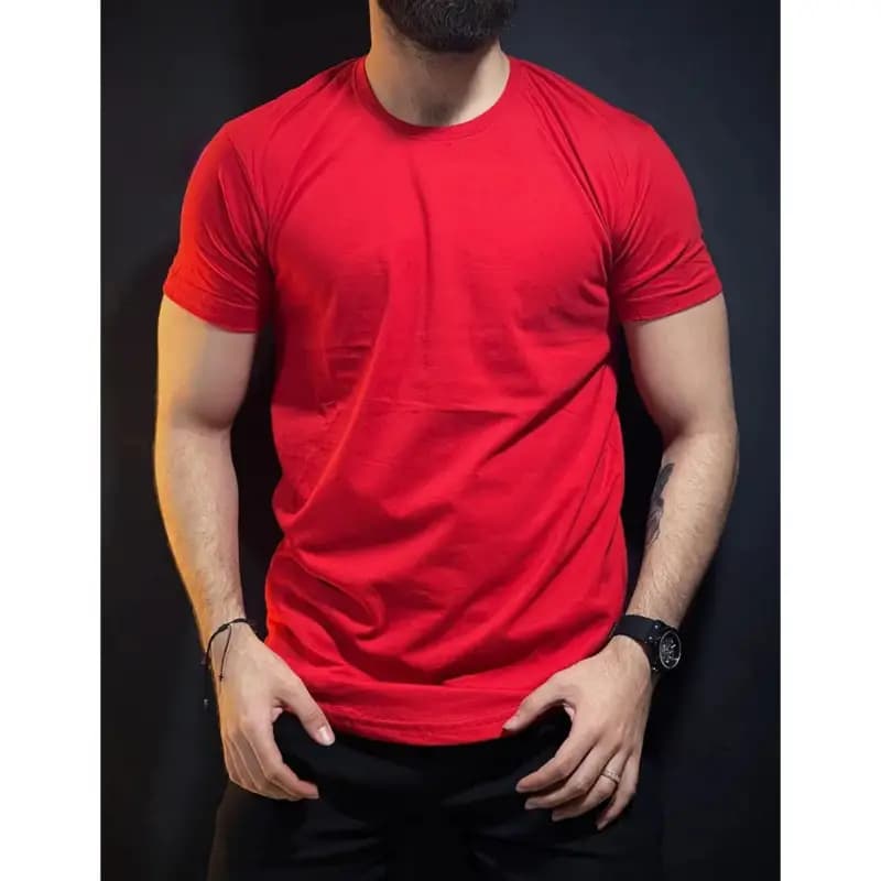 Men's Plain T-Shirt Red