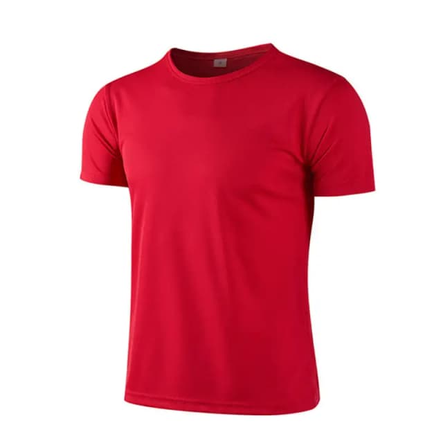 Red Basic Sports Polyester T-Shirt For Men Super Best Quality