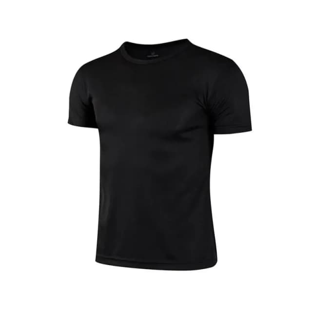 Black Basic Sports Polyester T-Shirt For Men Super Best Quality