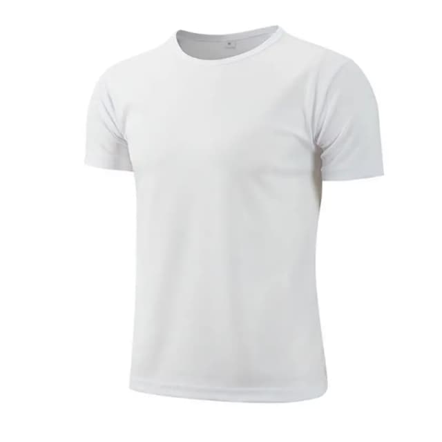 White Basic Sports Polyester T-Shirt For Men Super Best Quality
