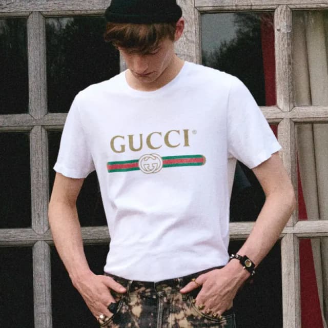 Gucci Printed White T-Shirt For Men