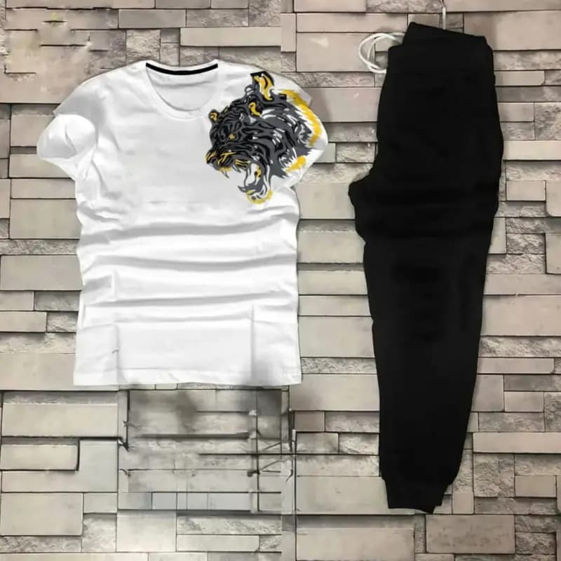 White Lion Printed Tracksuit For Men