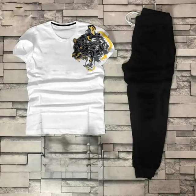 White Lion Printed Tracksuit For Men
