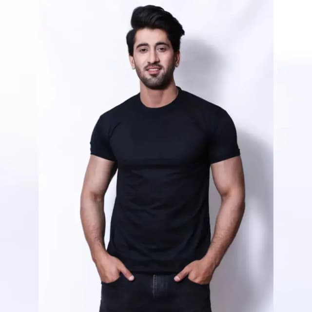 Black Basic T-Shirt For Men