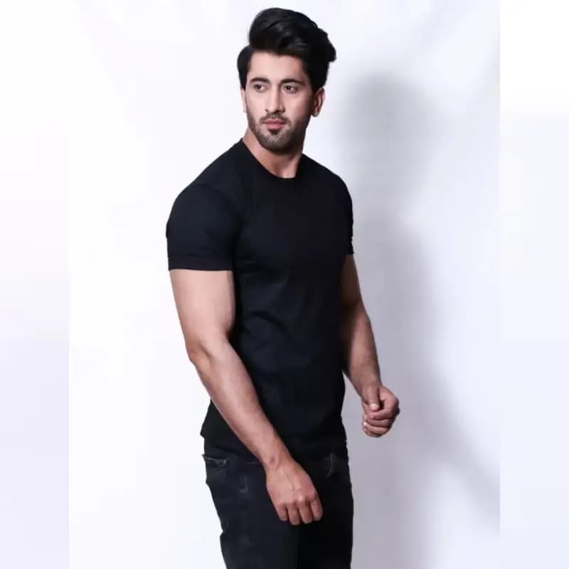 Black Basic T-Shirt For Men