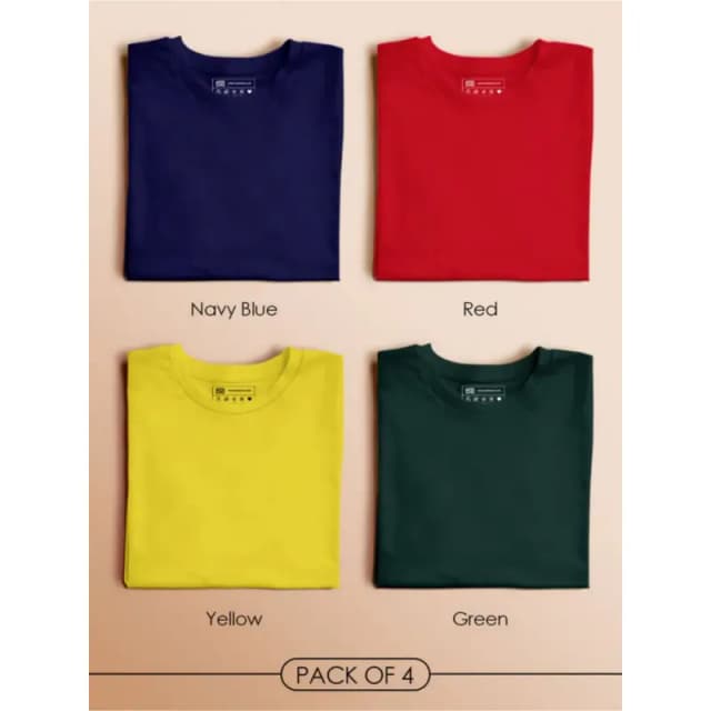 Pack Of 4 Basic T-Shirt For Men