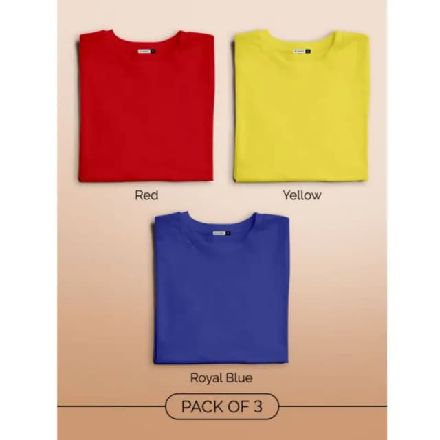 Pack Of 3 Round Neck T-Shirt For Men