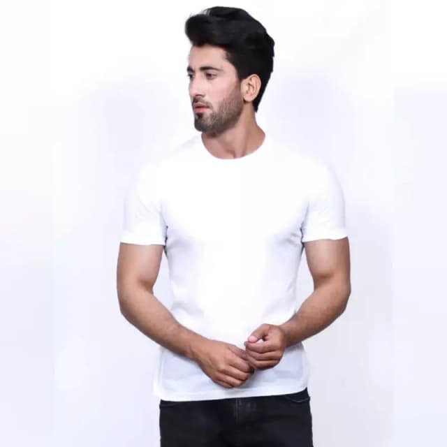 White Basic T-Shirt For Men