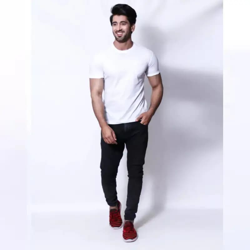 White Basic T-Shirt For Men