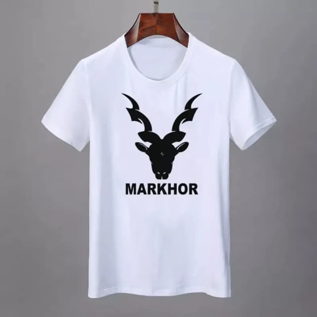 White Markhor Printed Permium Quality T-Shirt For Men