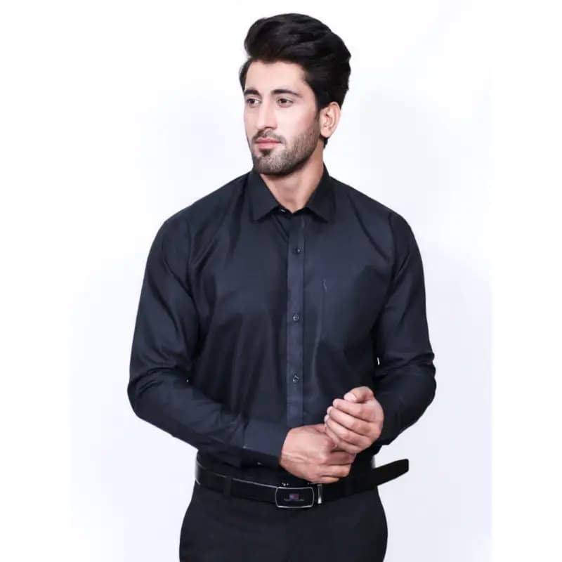 Formal Dress Shirts for Men Premium Black