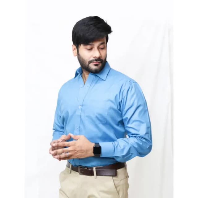 Formal Dress Shirts for Men Premium Blue