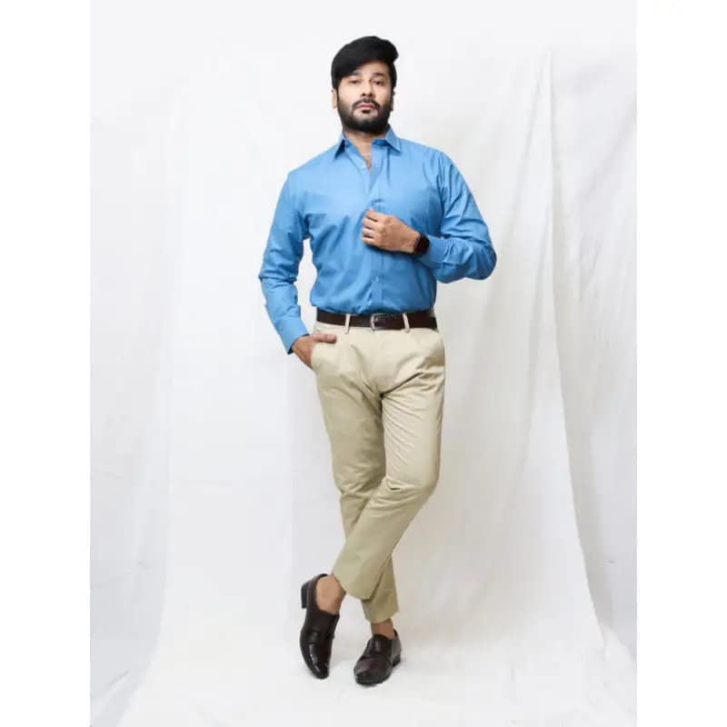Formal Dress Shirts for Men Premium Blue
