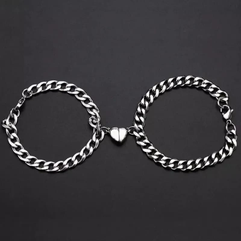 Heart Love Bracelet for Men and Women - 2pcs/Set Pair of Magnetic Chain for Couples