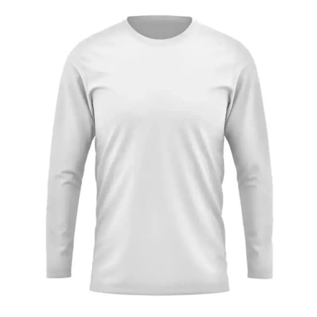 White Full Sleeves T-Shirt For Men