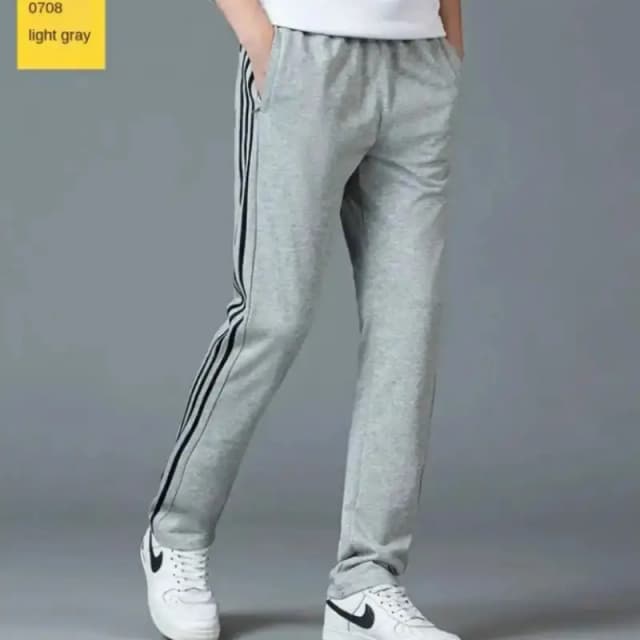 Light Grey Trousers For Men Summer Season Sport Gym Trouser