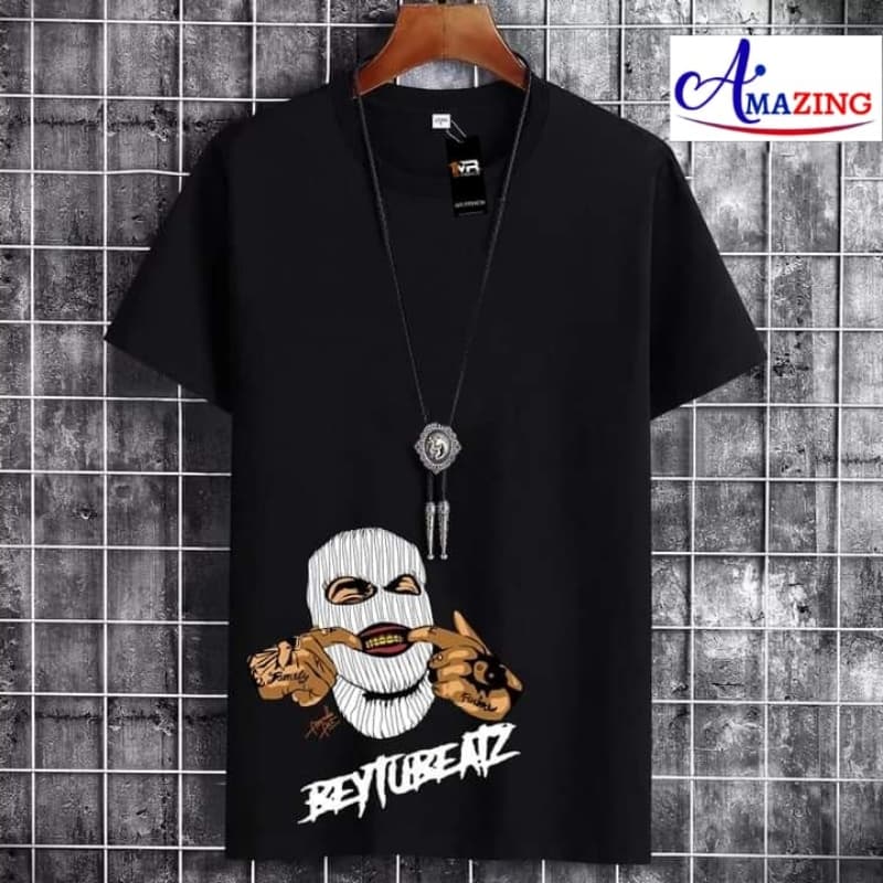 LATEST Printed Cotton Jersey Fabric Multicolours T-Shirt For Men