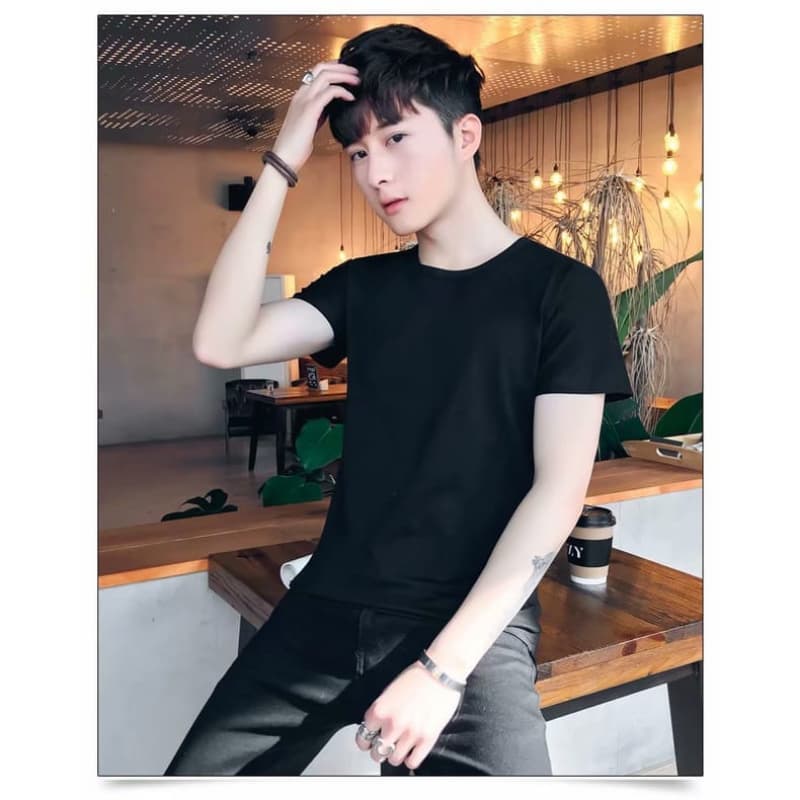 Black Sports Poyloster Fabric Stretchable Best Quality T-Shirt For Men