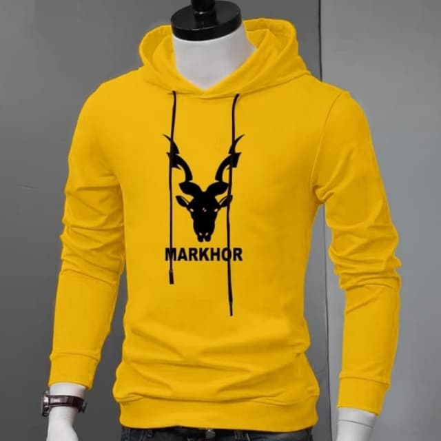 Yellow Markhor Hoodie For Men